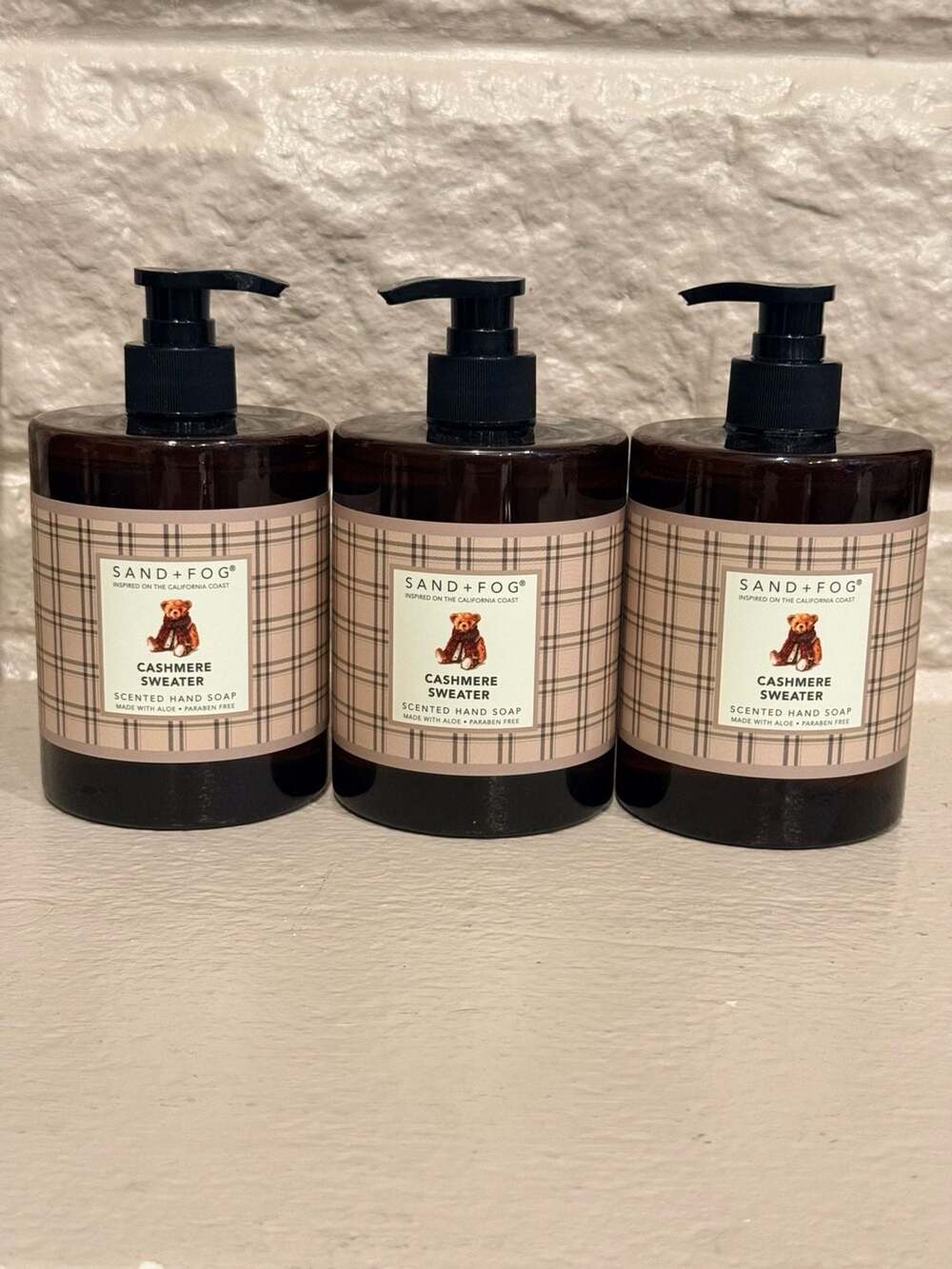 Sand + Fog Cashmere Sweater Scented Hand Soap 3-Pack
